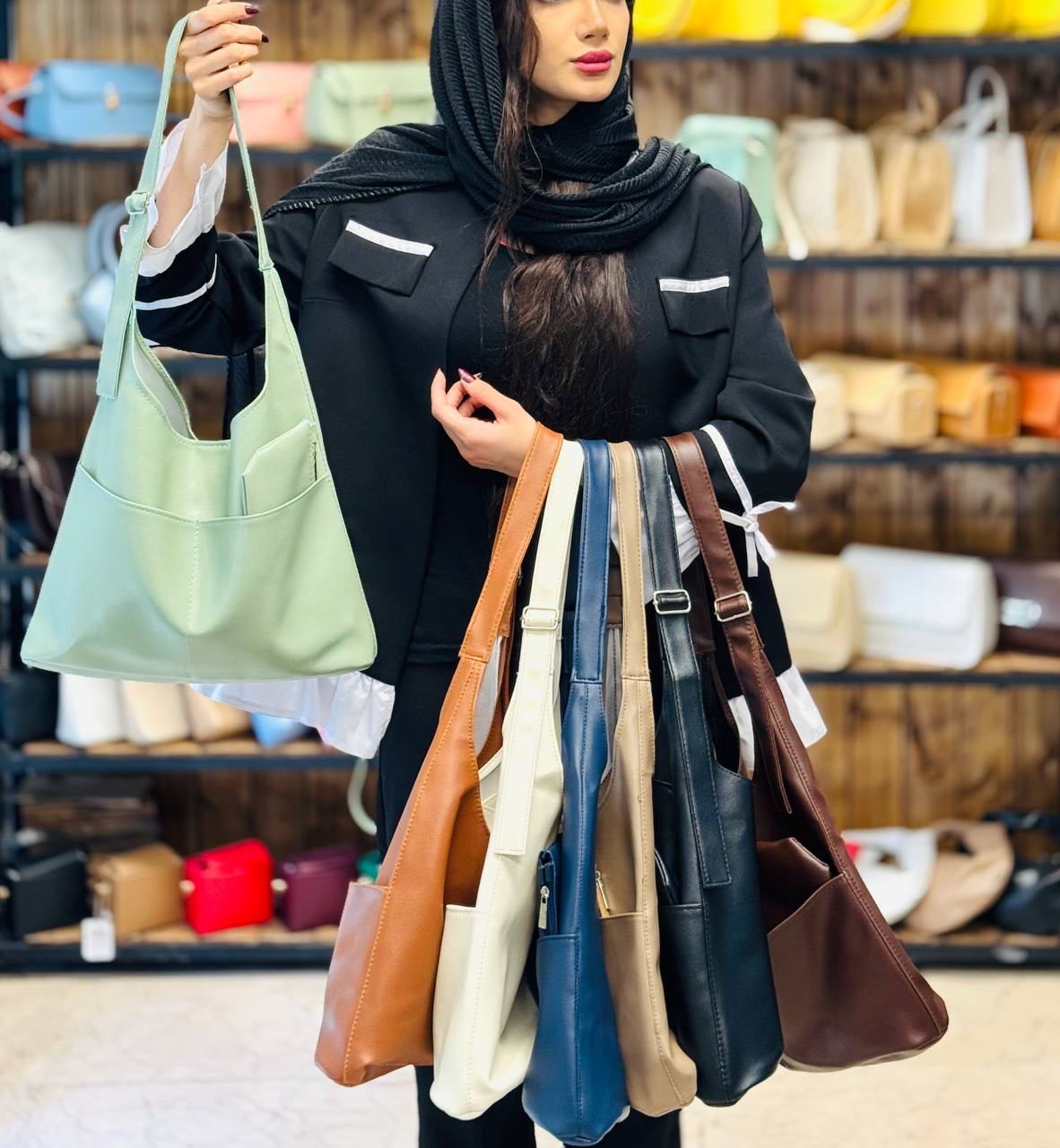 کیف زنانه چرم سایز بزرگ کد ۱